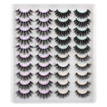 Imagem de Cílios postiços JIMIRE 20 pares de 4 estilos de cílios de vison sintét