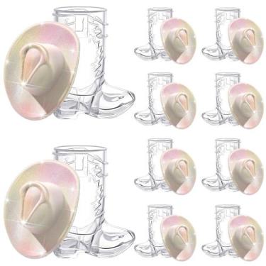 Imagem de Conjunto de decoração Vesici Mini Cowgirl Hat com copo de cowboy