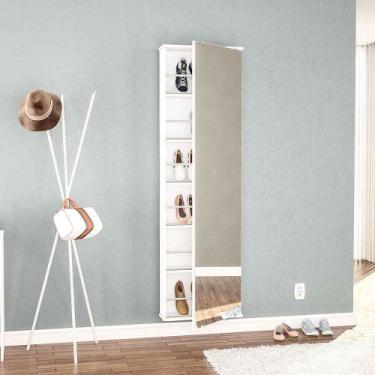 Imagem de Sapateira Itabuna aérea 1 porta com espelho 6 prateleiras Politorno, B