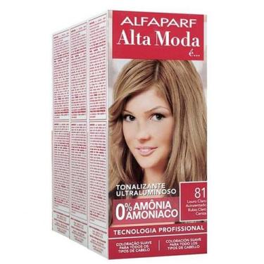 Imagem de Alta Moda Alfaparf kit c/3 Tonalizantes 81 Louro Claro Acinzentado120g