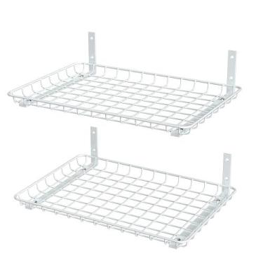 Imagem de Prateleira EVERHANGER 30x46 cm de metal montada na parede, pacote com 