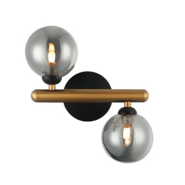 Imagem de ARANDELA BAMBU PRETO E BRONZE (D)0CM (C)24CM (L)15CM (A)27CM 2X25W 0LM G9