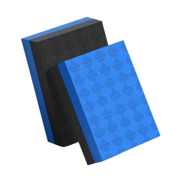 Imagem de RNXRZANK Almofada para Barra de 2 Peças, Almofada para Levantamento de Peso, Tapete de Exercícios à Prova de Choque, Almofada Redutora de Ruído, Design Portáti, Preto Azul 50x33x4cm