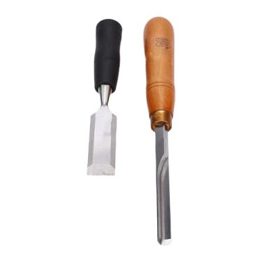 Imagem de Fockety Conjunto de formões para madeira, formões aço liga 40CR para marcenaria, ferramentas para entalhe em madeira, ferramentas carpinteiro para corte e modelagem madeira e pedra