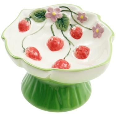 Imagem de Tigela de cerâmica para gatos com alimentador lento, tigela elevada para comida de gato pequeno, boca larga, alimentador lento, controle de velocidade de alimentação para cães (verde)