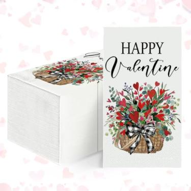 Imagem de Horaldaily 100 guardanapos decorativos de papel descartáveis para convidados, cesta de flores, toalha de mão de eucalipto para festa, almoço, jantar, cozinha, banheiro