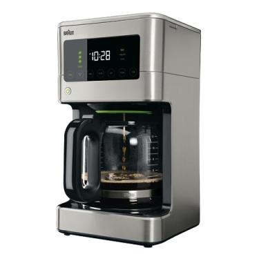 Imagem de Braun Cafeteira BrewSense para gotejamento de 12 xícaras, aço inoxidável – PureFlavor & Fast Brew System – Três modos de preparação – Temporizador programável de 24 horas – Pode ser lavado na lava-louças