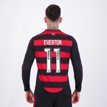 Imagem de Camisa Adidas Flamengo I 2025 Manga Longa 11 Everton, EG