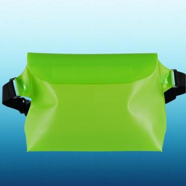 Imagem de Mochila IPX8 à prova d'água de grande capacidade tridimensional para natação na praia ao ar livre, Verde transparente, Bolsa de cintura à prova d'água