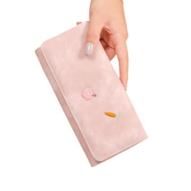 Imagem de Bolsa de Dinheiro Desenhos Animados Animais Hasp Carteira Quadrada Doce (Longo, Rosa), rosa, Clássico