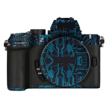Imagem de Z 50II Anti-riscos Capa de câmera adesivo para Nikon Z50 Mark II protetor de vinil película protetora de pele decoração Z50 II (azul circuito)