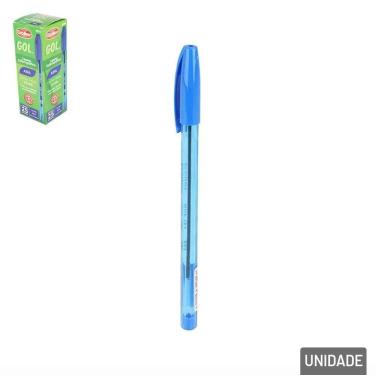 Imagem de Caneta Esferográfica 25 Pçs 1.0mm GOL Azul - Tudo em Caixa