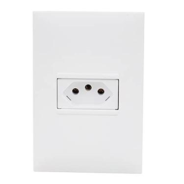 Imagem de 1 TOMADA 2 PINOS + TERRA (3 PINOS) 10 AMPERES 4X2 BRANCA - PIAL PLUS+ - 615080BC