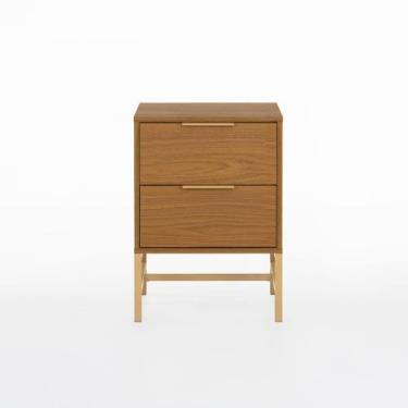 Imagem de Mesa de Cabeceira Square 2 Gavetas 60 cm x 43 cm x 40 cm - Casavee, Lo