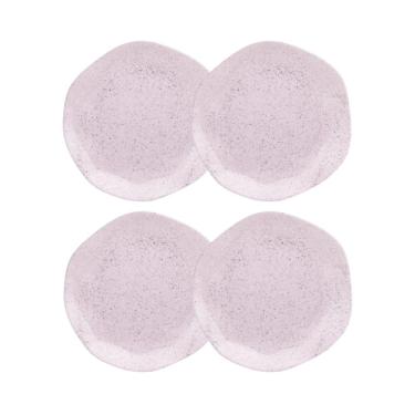 Imagem de Conjunto 4 Pratos De Sobremesa 21,5cm Ryo Pink Sand Porcelana Oxford