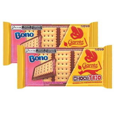 Imagem de Kit 2 Chocolate ChocoTrio Garoto Bono 90g