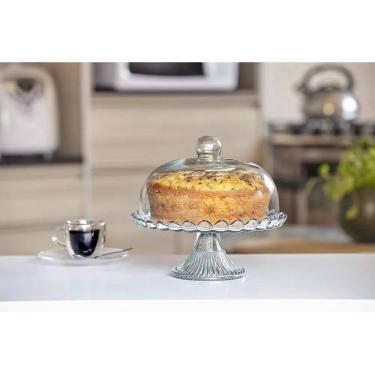 Imagem de 2X Petalas Boleira De Vidro Com Pé Mesa Posta Cafeteria Port