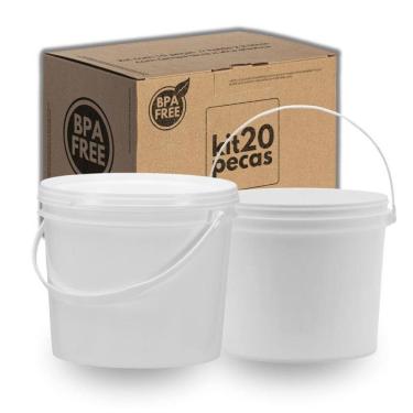 Imagem de Balde Com Tampa Para Molhos 1.8 Litros 20 Pçs