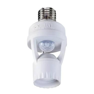 Imagem de Soquete E27 com Sensor de Presença Fotocélula Para Lâmpada Bivolt ângu
