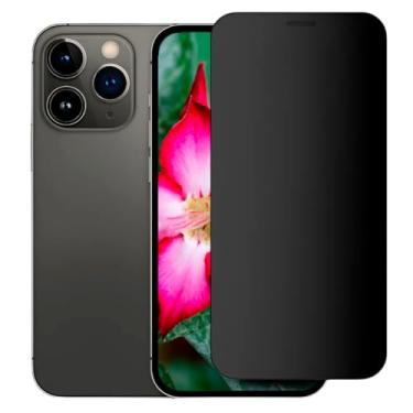 Imagem de Película de Privacidade em Vidro Cerâmico Fosco 3D compatível com iPhone, Proteção Anti-Espião, Resistência 9H, Anti-impressão Digital, para Modelos 12 a 17 ProMax (iPhone 14)