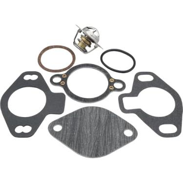 Imagem de Kit de termostato de 140°F (60°C) para motores Mercury Marine Mercruiser 4.3L V6, 5.0L, 5.7L, 7.4L e 8.2L V8 (807252Q4, 8M0089715, 18-3668)