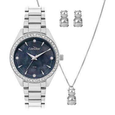 Imagem de Kit Condor Feminino Elegante Prata - CO2036MYX/K4P-Feminino