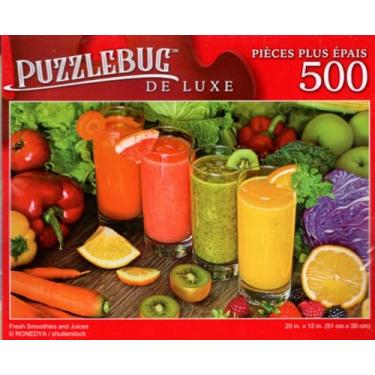 Imagem de Fresh Smoothies and Juices - 500 Pieces Deluxe Jigsaw Puzzle for Adults 16 +