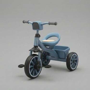 Imagem de Triciclo Infantil Azul Passeio Deend C/ Cestinha 3 Rodas