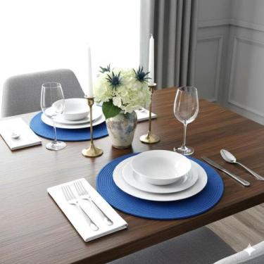 Imagem de Kit Jogo Americano Redondo Mesa Decorativo Jantar Descanso de Prato - 