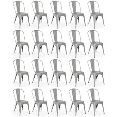 Imagem de Kit 20 Cadeiras Iron Tolix Design Industrial - Cinza
