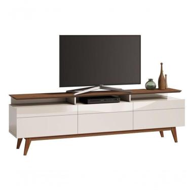 Imagem de Rack Classic +3g 2.2 Off White Com Freijó - Imcal Móveis