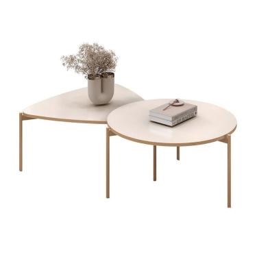 Imagem de Mesa Centro Sala Iza E Bela Off White-off White - Dj Móveis