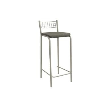 Imagem de Banqueta De Cozinha Gênova 1b705nk Aço 1 Un Niquel-linho Escuro - Kappesberg