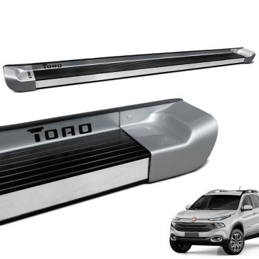 Imagem de Estribo Lateral Toro 2016 a 2025 Prata Melfi Personalizado