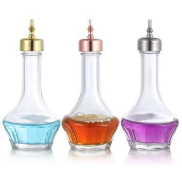 Imagem de Chewtoyo Bartenders para barra de ferramentas profissional, garrafa Bitters 50 ml com top Dasher Bottle Bitters 50 ml, garrafas de vidro sem chumbo, 3 peças