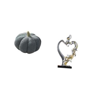 Imagem de Fenteer Almofadas de Pelúcia de Abóbora E Boneco de Casal Se Beijando Romântico, Almofada Decorativa para Sofá, para Quarto, Casamento, Estante, Armário,