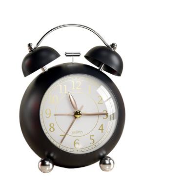 Imagem de Despertador Vintage Twin Bell com design clássico de metal preto