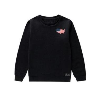 Imagem de Blusão Moletom Infantil Eua Personalizado sem Capuz gola Redonda-Unissex