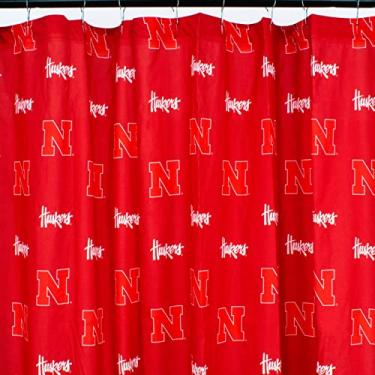 Imagem de College Covers Nebraska Cornhuskers Capa para cortina de chuveiro, 178 cm x 183 cm
