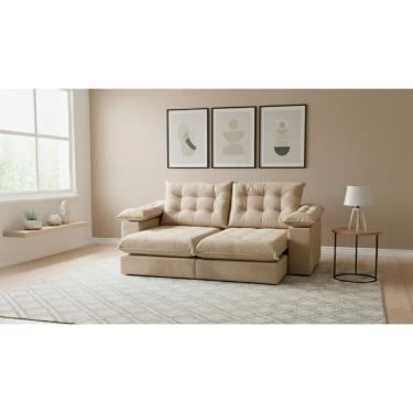 Imagem de Sofá Retrátil Reclinável 2,50m Viena Premium Molas Ensacadas - Magna Estofados