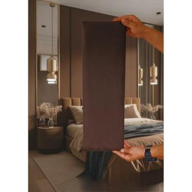 Imagem de Kit 20 Placas Cabeceira Estofada 60x20cm Design Sofisticado (MARROM CAFÉ)