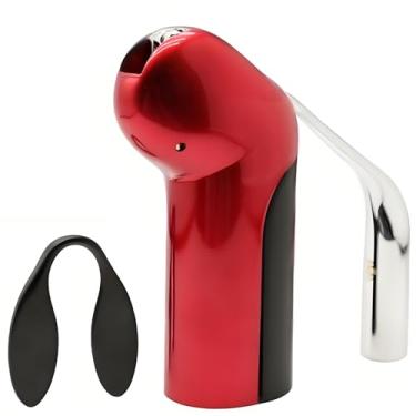 Imagem de Abridor de vinho saca-rolhas vertical vermelho