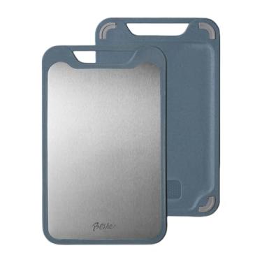 Imagem de Tábua de cortar cozinha, tábua de corte grossa - Tábua de corte de bancada em aço inoxidável | Placa de cozinha multiuso, placa de corte de bancada antiderrapante para casa interna/externa