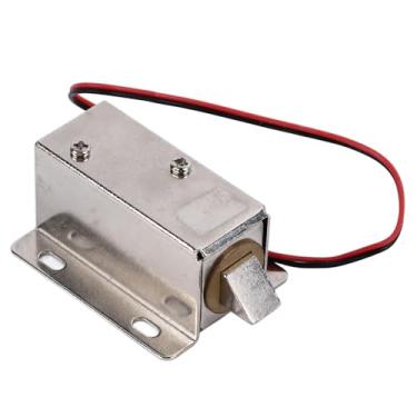 Imagem de Yosoo Health Gear Fechadura Eletromagnética, Design Compacto à Prova de água, Controle Eletrônico DC 12V Com Cabo de Alimentação USB, para de Controle de Acesso de Painel de Madeira, Gaveta de (12V)