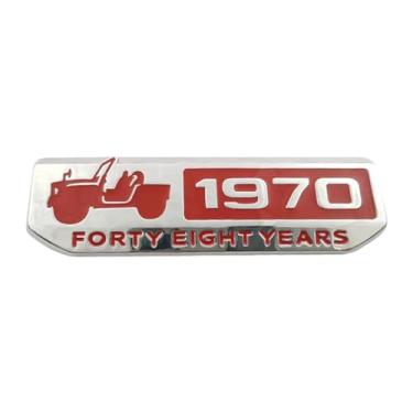 Imagem de Ysyqkn Adesivo Comemorativo para Carro, Adesivo em, SUV, Item de Colecionador, Emblema de Aniversário Confiável de 1970 para JB23 JA71 JA51 JA12, Vermelho