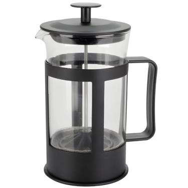 Imagem de Cafeteira Prensa Francesa Preto Inox E Vidro, Cremeira E Cha Com Haste E Alça, Resistente, Suporta Altas E Baixas Temperaturas, Excelente Sistema De Filtragem Elegante Portátil Facil De Limpar E Usar