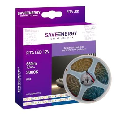 Imagem de Fita LED 12V 6,5W/m 3000K 5m 60LEDs/m IP20 Save Energy