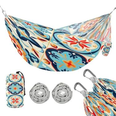 Imagem de ATTX Rede mexicana de cerâmica para acampamento – Redes leves e portáteis, capacidade de 150 kg para uso interno, caminhadas, mochilão, viagens, quintal, praia (632)