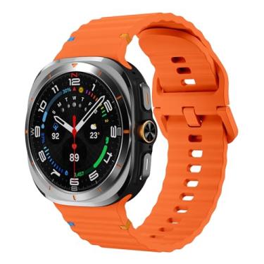 Imagem de Pulseira de silicone macio compatível com Samsung Galaxy Watch 7 de 44 mm e 40 mm, pulseira esportiva respirável para Galaxy Watch7, feminina e masculina