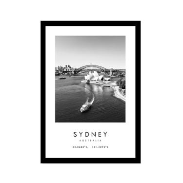 Imagem de Pôster de cidade preto e branco - impressão de viagem Roma Las Vegas Veneza Paris Sydney Amsterdam Amalfi Sanfrancisco Pintura em tela impressões de paisagem da cidade do mundo imagens de parede